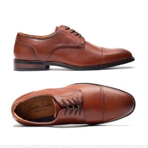 F-411 Benicio Cafe - Zapatos de Vestir para Hombre por Mayoreo - Calzado por Mayoreo