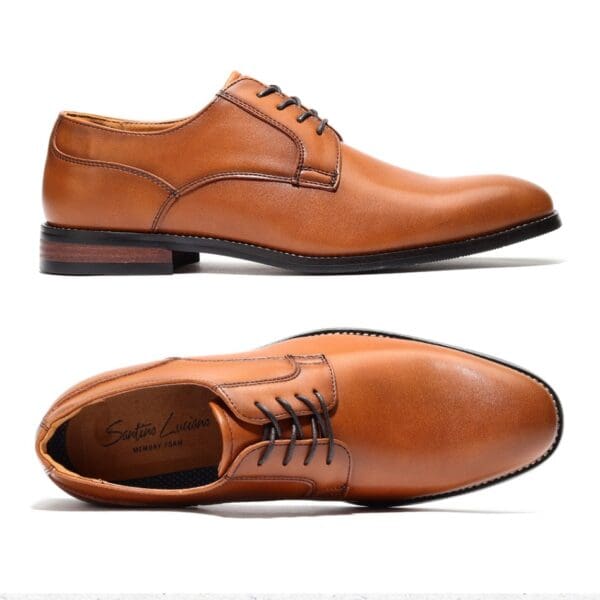 F-412 Benicio Cognac - Zapatos de Vestir para Hombre por Mayoreo - Calzado por Mayoreo