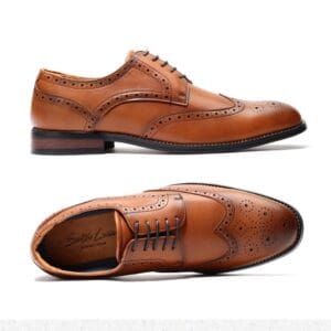 F-413 Benicio Cognac - Zapatos de Vestir para Hombre por Mayoreo - Calzado por Mayoreo