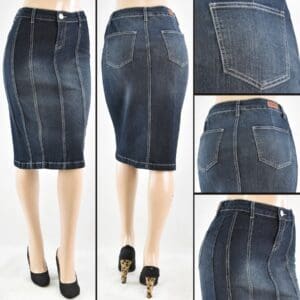 SG-79031A Black Wash - Wholesale Skirts Faldas Mayoreo - Amor Sales