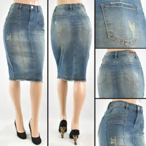 SG-79052 Vintage Wash - Wholesale Skirts Faldas Mayoreo - Amor Sales