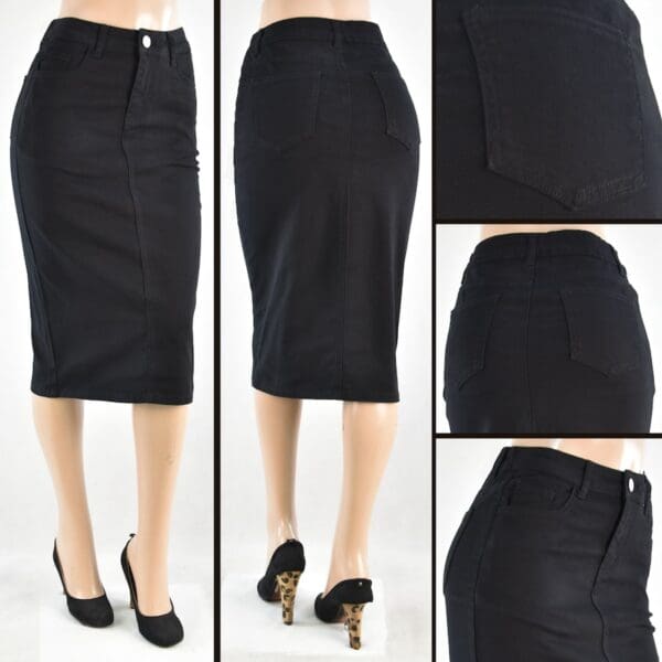 SG-79174A Black - Wholesale Skirts Faldas Mayoreo - Amor Sales