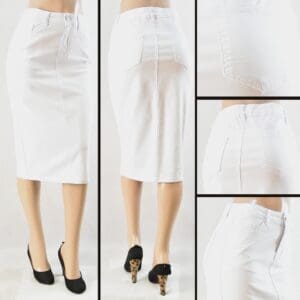 SG-79174A White - Wholesale Skirts Faldas Mayoreo - Amor Sales