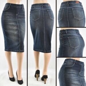 SG-79048A Black Wash - Wholesale Skirts Faldas Mayoreo - Amor Sales