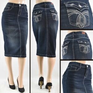 SG-79131 Black Wash - Wholesale Skirts Faldas Mayoreo - Amor Sales