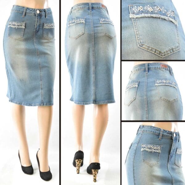 SG-79191 Vintage Wash - Wholesale Skirts Faldas Mayoreo - Amor Sales