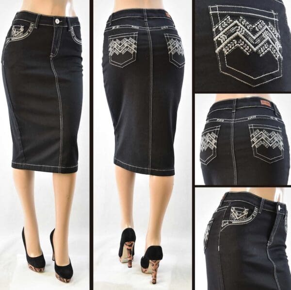 SG-79288 Black - Wholesale Skirts Faldas Mayoreo - Amor Sales