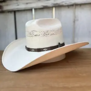 Sombrero Vaquero Bangora Mustang con Toquilla Café - Sombreros Vaqueros para Hombre por Mayoreo