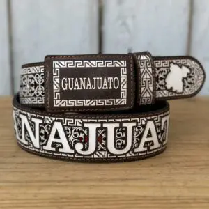 Cinturon Navajeado de Guanajuato - Cinturones Personalizados con Estados de Mexico por Mayor - Cinturon Vaquero Personalizado por Mayoreo