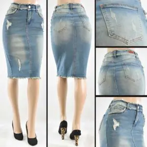 SG-77919 Vintage Wash - Wholesale Skirts Faldas Mayoreo - Amor Sales