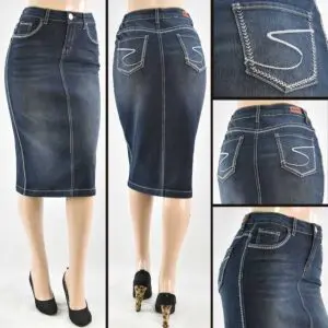 SG-79142 Black Wash - Wholesale Skirts Faldas Mayoreo - Amor Sales