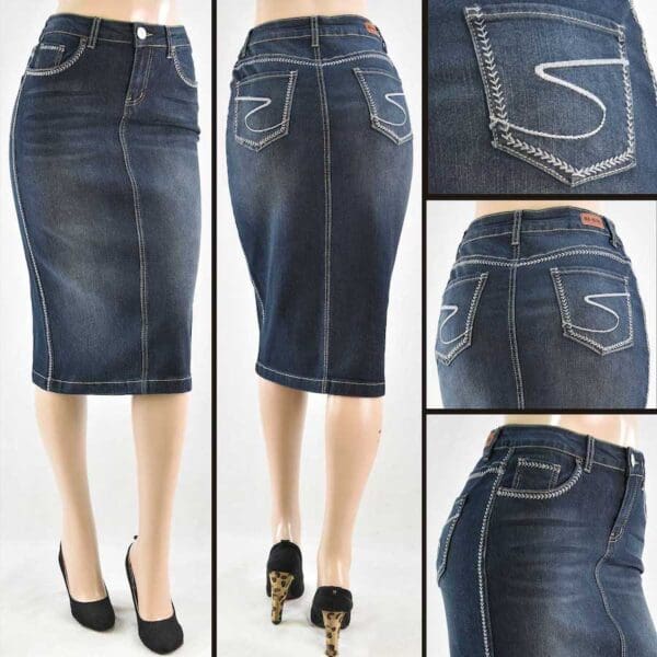 SG-79142 Black Wash - Wholesale Skirts Faldas Mayoreo - Amor Sales