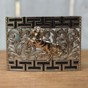 Hebilla Vaquera Rectangular con Caballo por Mayoreo - Hebillas Vaqueras Mexicanas para Hombre por Mayor