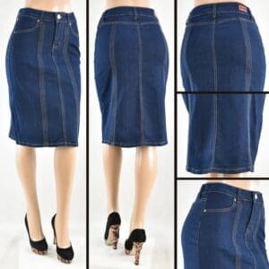 SG-79270 Dark Indigo - Wholesale Skirts Faldas Mayoreo - Amor Sales